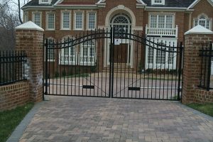 Ornamental Double Swing Gate with Operator