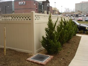 5 Foot Tall PVC Vinyl with Lattice in Tan