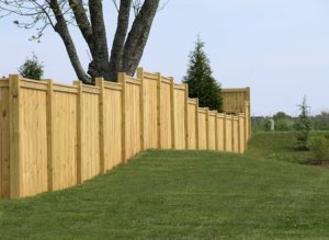 wood privacy fence